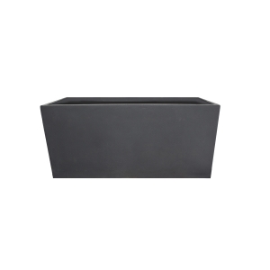 Black Fiberglass Rectangular Planter, 18 x 18 x 39''