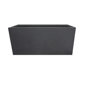 Black Fiberglass Rectangular Planter, 15 x 15 x 31,5''