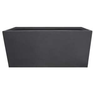 Black Fiberglass Rectangular Planter, 23 x 22,5 x 51''