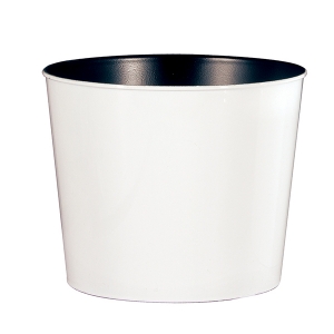 White Plastic Pot, 7''