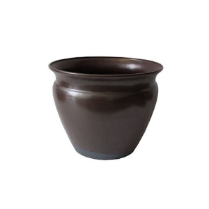 Brown pot, mat finish, 8'' diameter