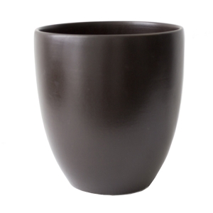 Round mat brown ceramic planter 12,2 x 12,2 x 12''