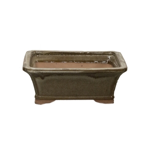 Square cream planter 6 x 4 x 3''