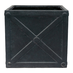 Square Grey Pot, 16,5 x 18''