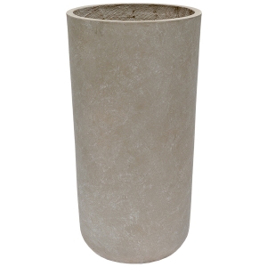 Grey Cylinder Cement Pot, 30 x 16''