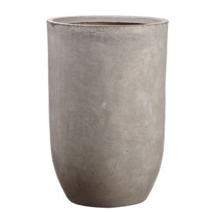 Cylindrical cement fiber planter, 21,5 x 14''