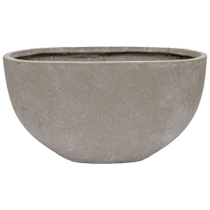 Half Sphere Cement Pot, 13 x 15 x 25,5''