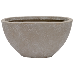 Half Sphere Cement Pot, 8,5 x 9,5 x 16,5''