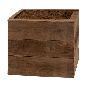 Square Barn Wood Pot