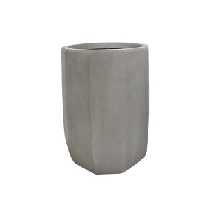 Modern Fiberglass Outdoor Pot, 14 x 11''