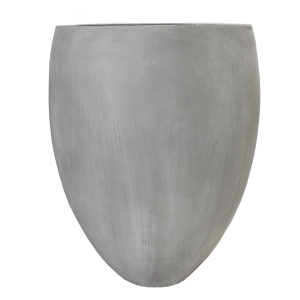 Grey Fiberglass Outdoor Pot, 33 x 26''