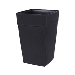 Black square plastic planter 16 x 16 x 24''