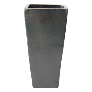 Charcoal terracotta ceramic pot  10 x 10 x 20''