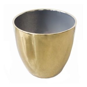 Gold ceramic pot 12,2x12,2x12''