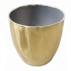 Gold ceramic pot 15x15x13''