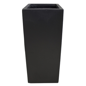 Black rectangular fiberglass planter 16 x 16 x 31,5''