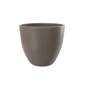 Round dark gray ceramic planter 10 x 10 x 11''