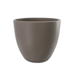 Round dark gray ceramic planter 12 x 12 x 12''