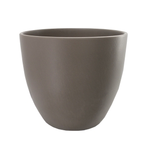 Round dark gray ceramic planter 15 x 15 x 13''