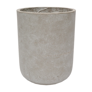 Round Grey Cement Pot, 15 x 12''