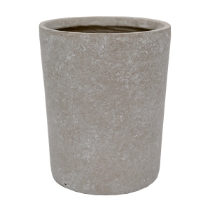 Round Cement Pot, 8 x 7''