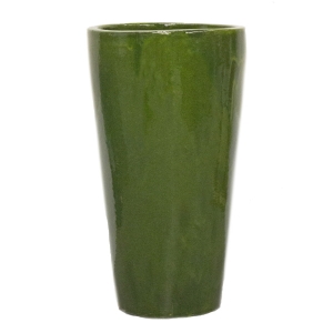 Round green ceramic planter 16x16x30''