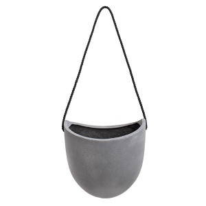 Grey egg hanging pot 9 x 6,5 x 9''