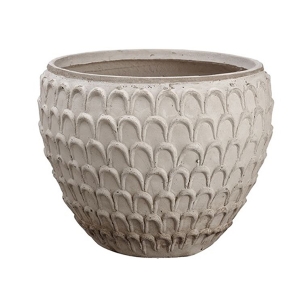 Textured cement fiber planter 12,5 x 16''