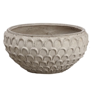 Textured cement fiber planter 8,75 x 17,5''