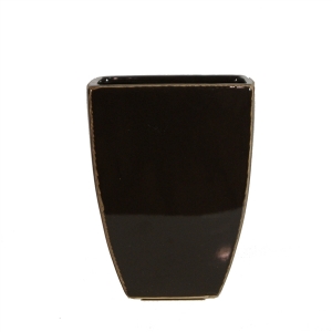 Black squared vase 5x5x6"