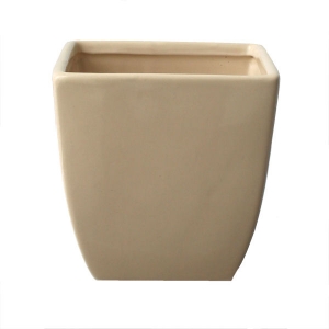 Square vase ivory color 4x4"