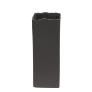 Dark grey rectangular vase 4x4x11''