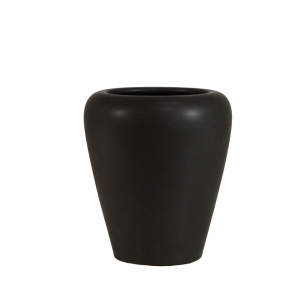 Brown round vase 6x6x7''