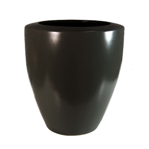 Dark grey round vase 6,5x14''