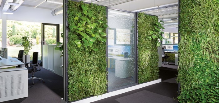 Faux Green Walls In Office Preserved Interiors   Faux Green Walls In Office 700x329 