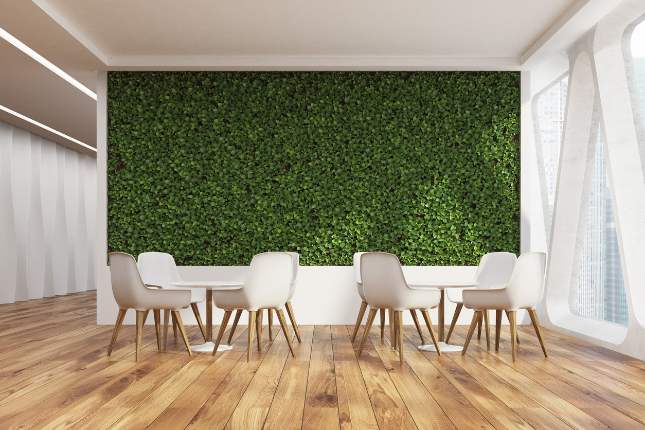 Faux Boxwood Green Wall Preserved Interiors