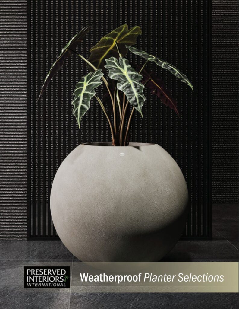 Weatherproof planter featuring a decorative plant, ideal for indoor and outdoor settings, showcasing modern design and durability.